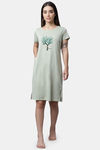 Shararat Cotton Sleep Shirt - Light Green — thumbnail 1